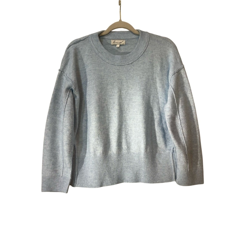 Luna and Sol Soft‎ Pastel Blue Crewneck Sweater-SMALL